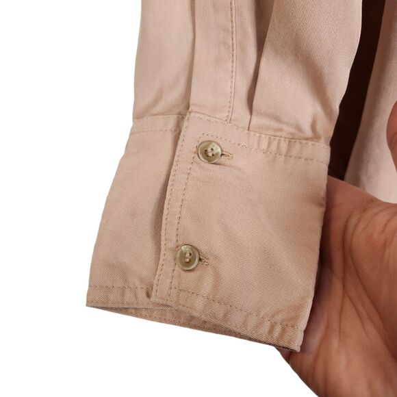 FREE PEOPLE Top Womens XS Blush Pink Metallic Off Campus Button Down‎ Shirt - Picture 5 of 8